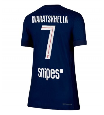 Paris Saint-Germain Khvicha Kvaratskhelia #7 Hjemmebanetrøje Dame 2025-26 Kortærmet
